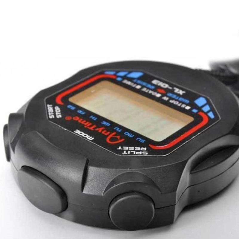 Classic Digital Professional Handheld LCD Chronograph Sports Stopwatch Timer Stop Watch with string OW