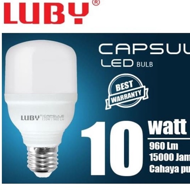 Lampu LED Luby Capsule 10 Watt Cahaya Putih Dan Terang