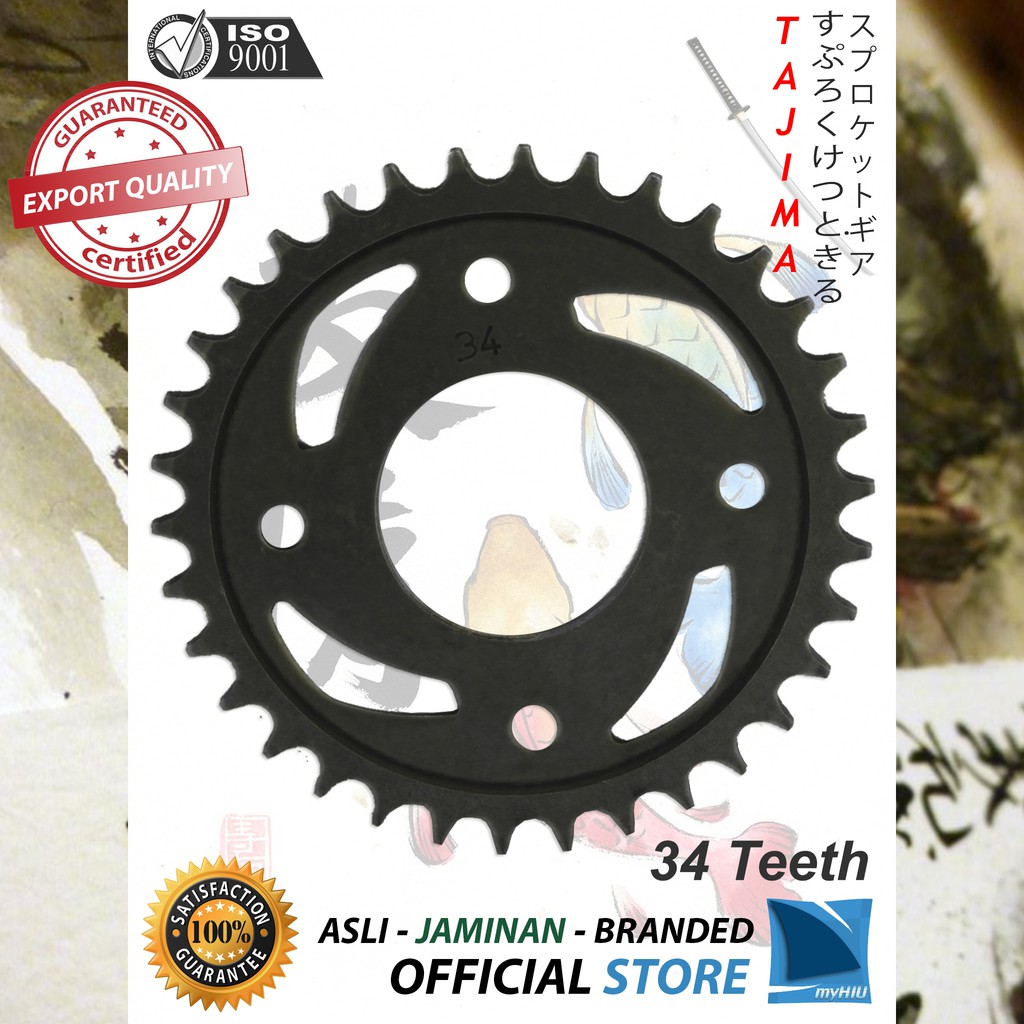 Gigi Tarik 33T ~ 39T SUZUKI Axelo, Shooter Gir Belakang - Rear Sprocket Gear TAJIMA