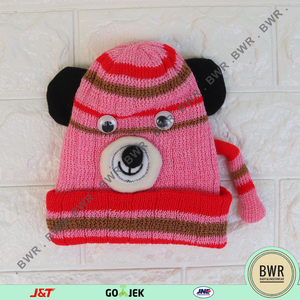 Topi Rajut Boboho Mata | Topi rajut anak dan bayi - Bwr