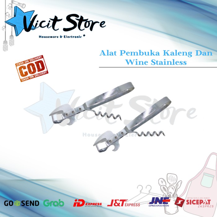 Alat Pembuka Kaleng dan Wine Stainless Murah