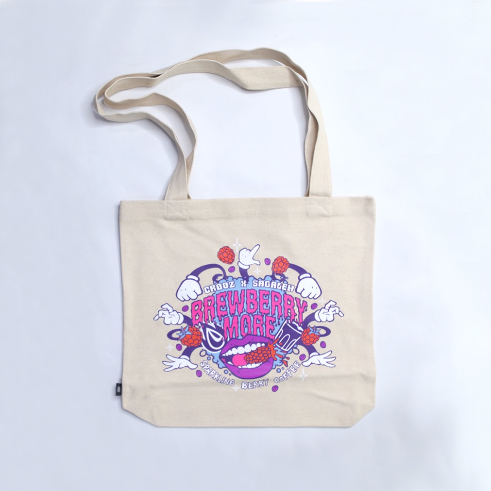 CROOZ X SAGALEH BREWBERRY MORE TOTE BAG CREAM