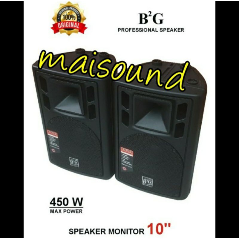 SPEAKER PASIF B2G 10 INCH MODEL HUPER BOX FIBER SEPASANG 2 UNIT