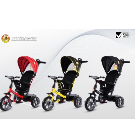 Stroller Sepeda Roda Tiga Anak Stroler Anak Pacific PC 106 Kereta Bayi SNI-5