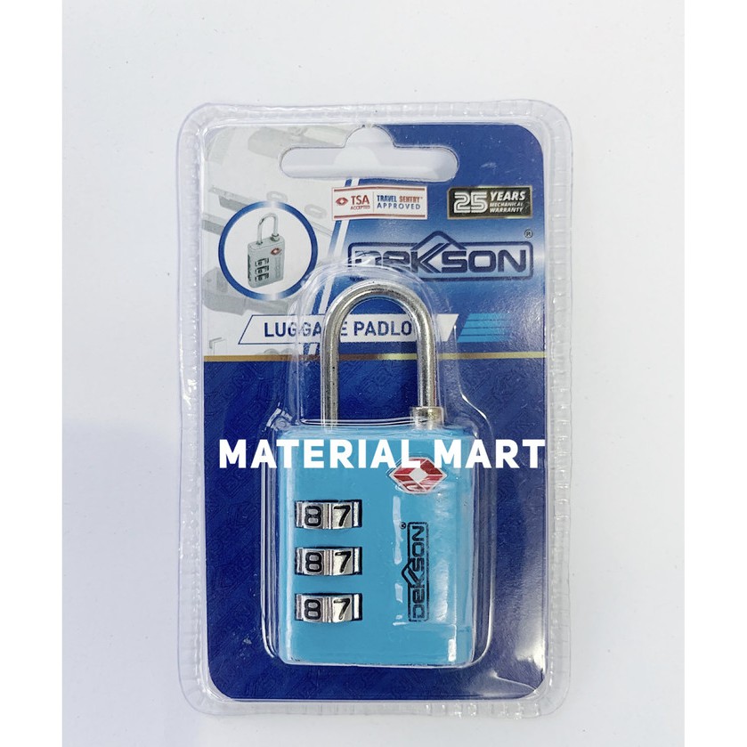 (1 PC) Gembok Nomor Dekson PREMIUM | Gembok Koper Dekkson | Padlock | Material Mart