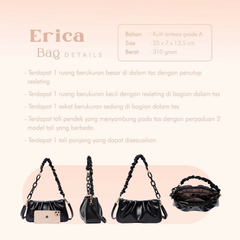 Erica Bag Jimshoney Original Tas Selempang Wanita Fashion Import realpic cod erika
