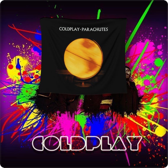 Bendera Band Coldplay Parachute Album Flag Poster Kain