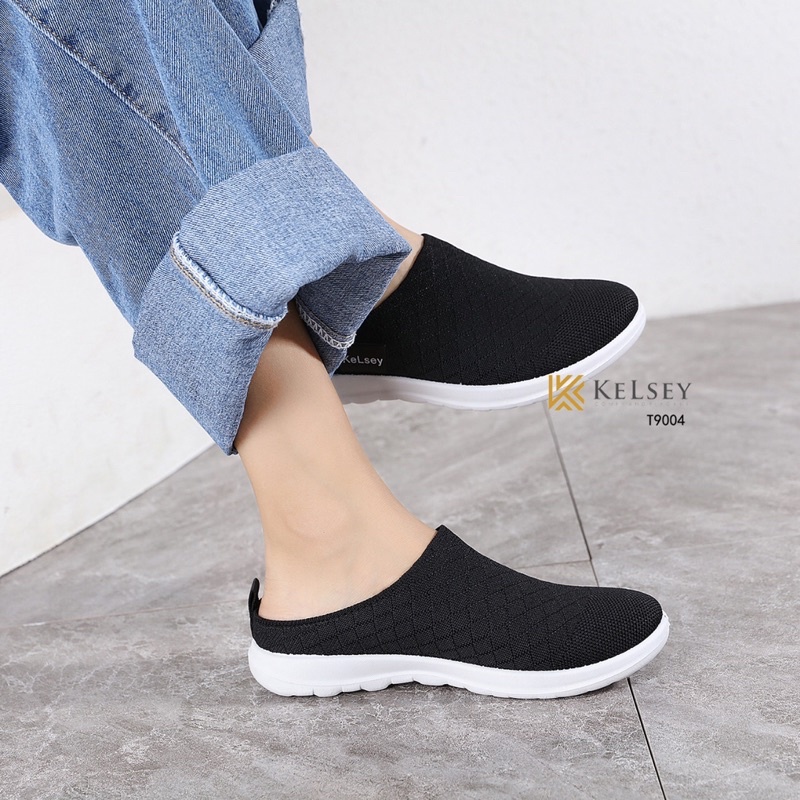 (GRATIS ALAS KAKI) NICOLE SANDAL FLAT WANITA KELSEY T9004 SANDAL SELOP FLYKNIT