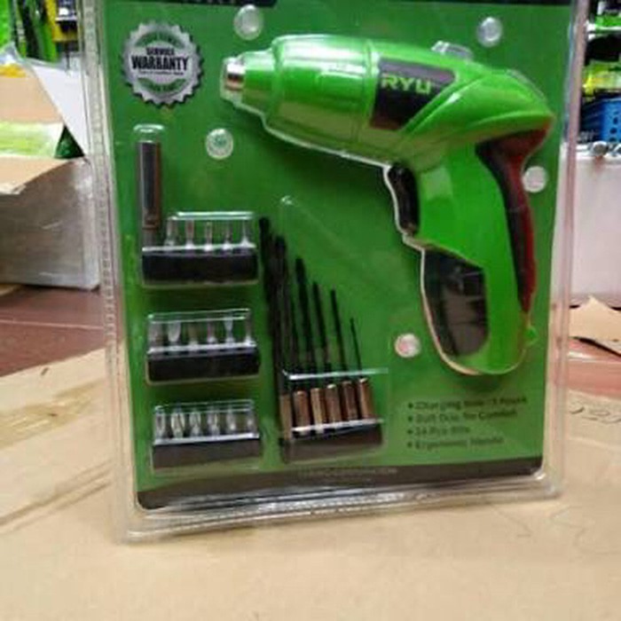 Cordless screwdriver / bor obeng batere USB merk ryu
