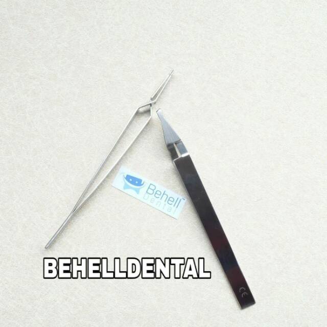 BEHELLDENTAL - PINSET  ORTHO BRACKET HOLDER BEHEL -  TWEEZER DENTAL PENJEPIT JEPITAN JEPIT SS STAINLESS STEEL - INSTRUMENT INSTRUMEN DOKTER GIGI ANTI KARAT ORIGINAL