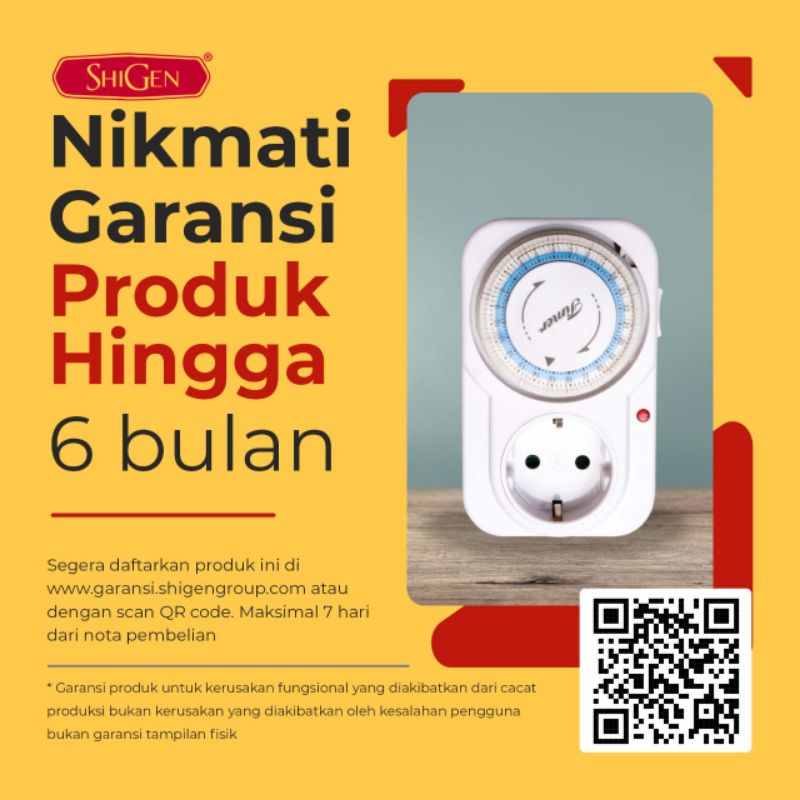 Timer Stop Kontak 24 Jam Manual Analog Shigen SG-3