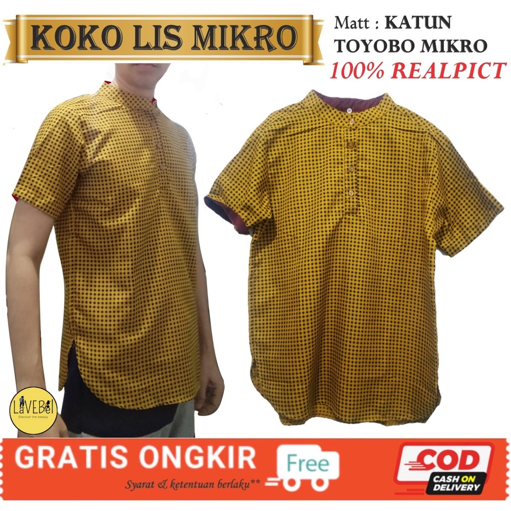 LVB Koko LIS MICRO /Baju Atasan Muslimin Pria Muslim/Koko Lengan Pendek/Model Terbaru Viral/GRATIS ONGKIR CASHBACK COD/11534 11536 11538 11540 11542/ LAVEBEL