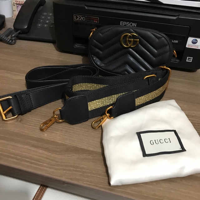 Preloved Gucci Premium Black Mini Shoulder Branded Tas Bag Hitam Sling
