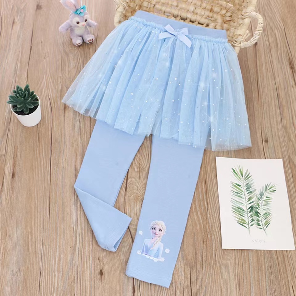 Frozen Pants Rok Tutu Celana Anak Perempuan Elsa Anna - Rok Legging Anak