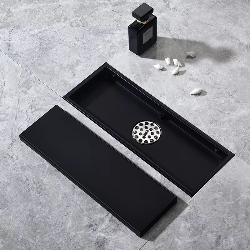 Smart Drain Tile insert Stainless Hitam 20cm 30cm 40cm dan 60cm floor drain saringan Got anti banjir dan serangga Stainless SUS 304