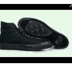 [DSN]  Sepatu Sekolah Converse All Star Full Black Hitam High Tinggi  UMO