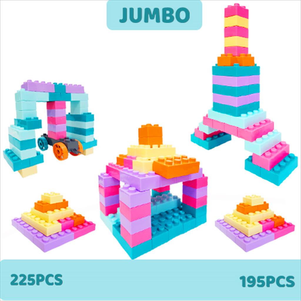 Mainan Edukasi Anak Block Pastel Jumbo/ Mainan Edukatif Anak Blok Pastel Bongkar Pasang JUMBO