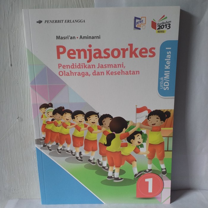 Buku PJOK  SD kelas 1 Kurikulum 2013 Erlangga