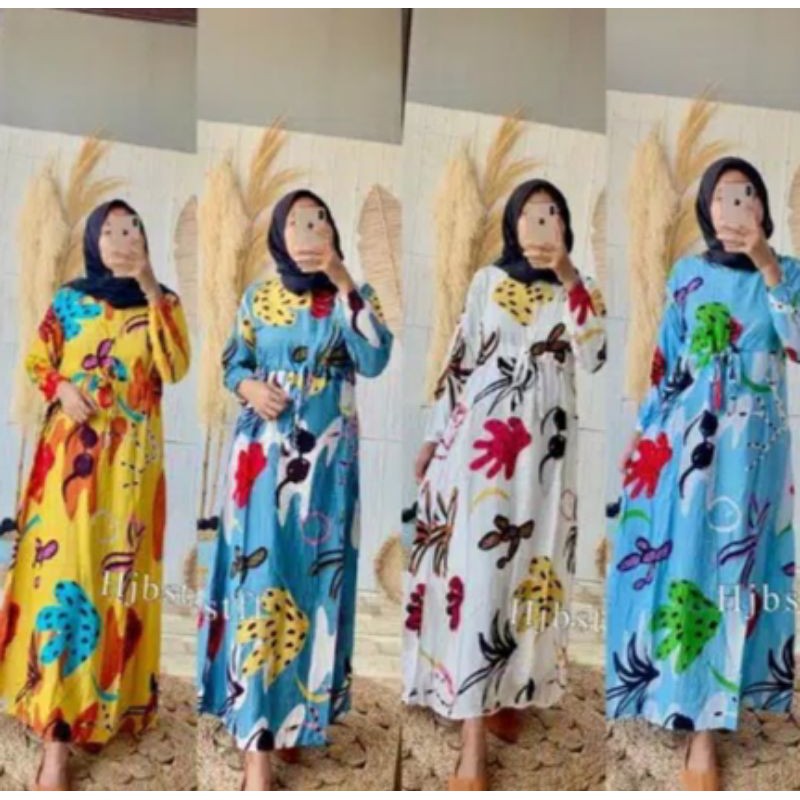 gamis kaktus bahan hyget tebal