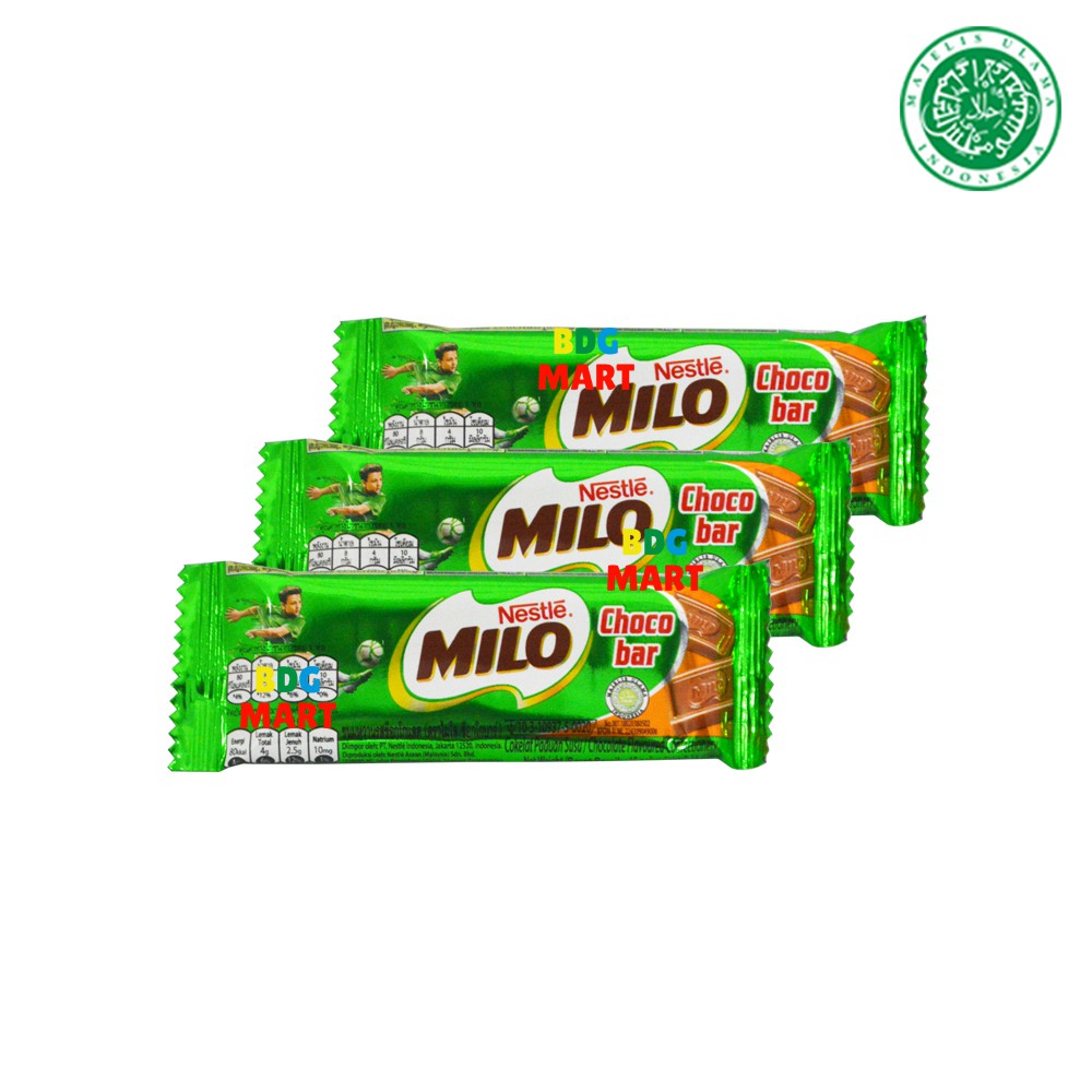 

3PCS Nestle Milo Choco Bar Coklat Bar Milo Halal MUI - 3pcs x 15gr