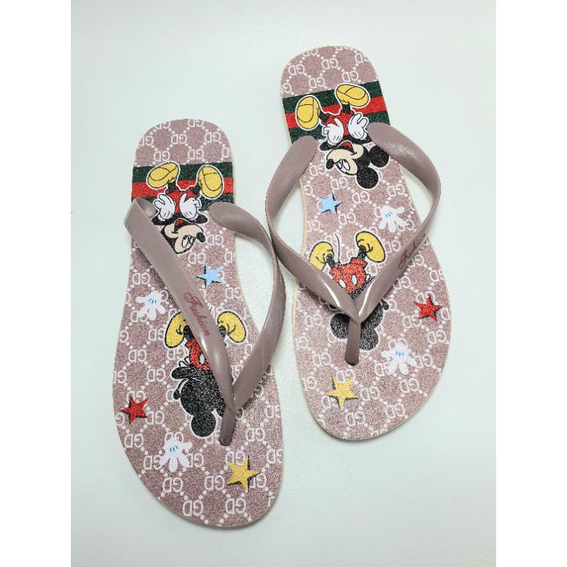 SANDAL JEPIT WANITA KARET MICKEY MOUSE 8831 FASHION