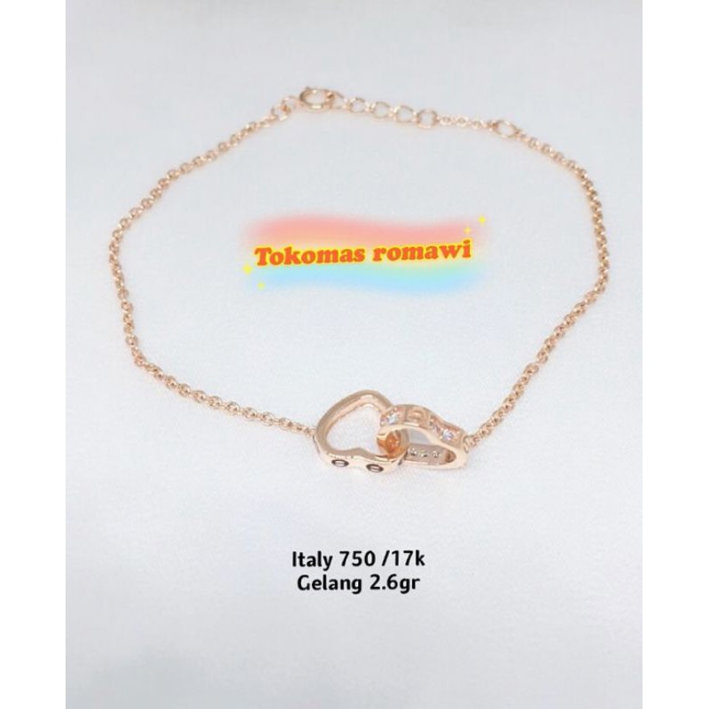 Gelang Cartier Emas asli kadar 750 /17k - 2.6 gram