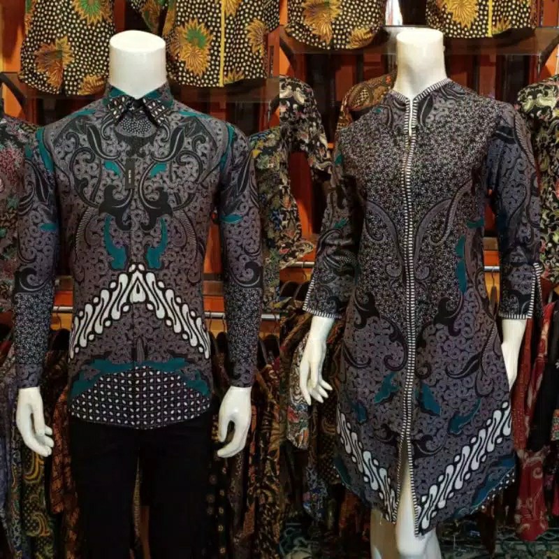Maura Couple - Sania Ruffle Batik Couple | Batik Couple Modern | Baju Batik Couple