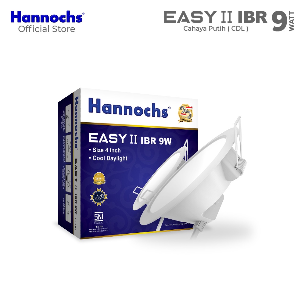 Hannochs Downlight LED EASY II 9W IBR Cahaya Putih