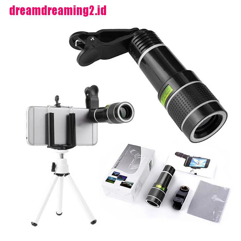 （✔✔❤Lensa Teleskop Telephoto Optikal HD Zoom 20x Dengan Klip Untuk Smartphone Universal