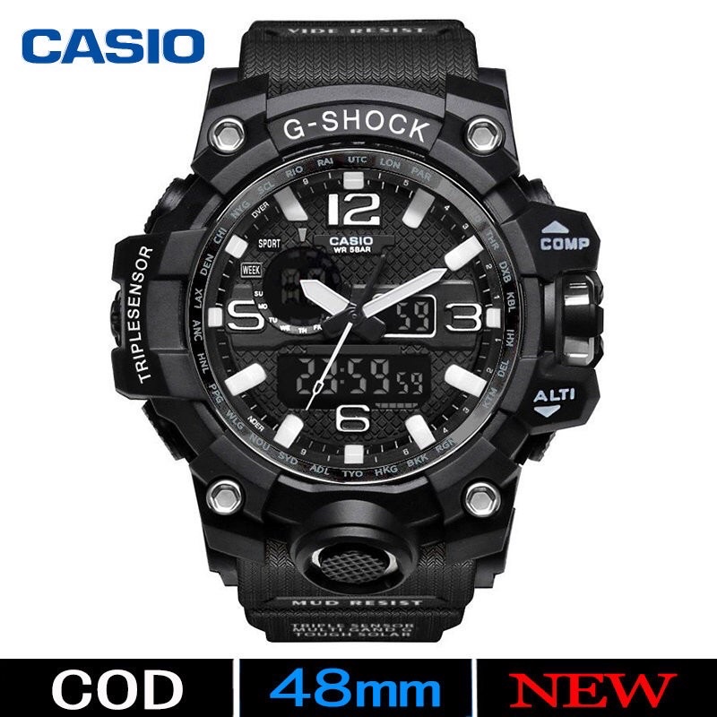 WATER RESIST G-Shock GWG 1000 Gshock Digital Double Time Rubber Jam Tangan Pria