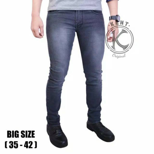 CELANA JEANS PRIA JUMBO - JEANS BIG SIZE SLIM FIT DISTRO KENT ORIGINAL