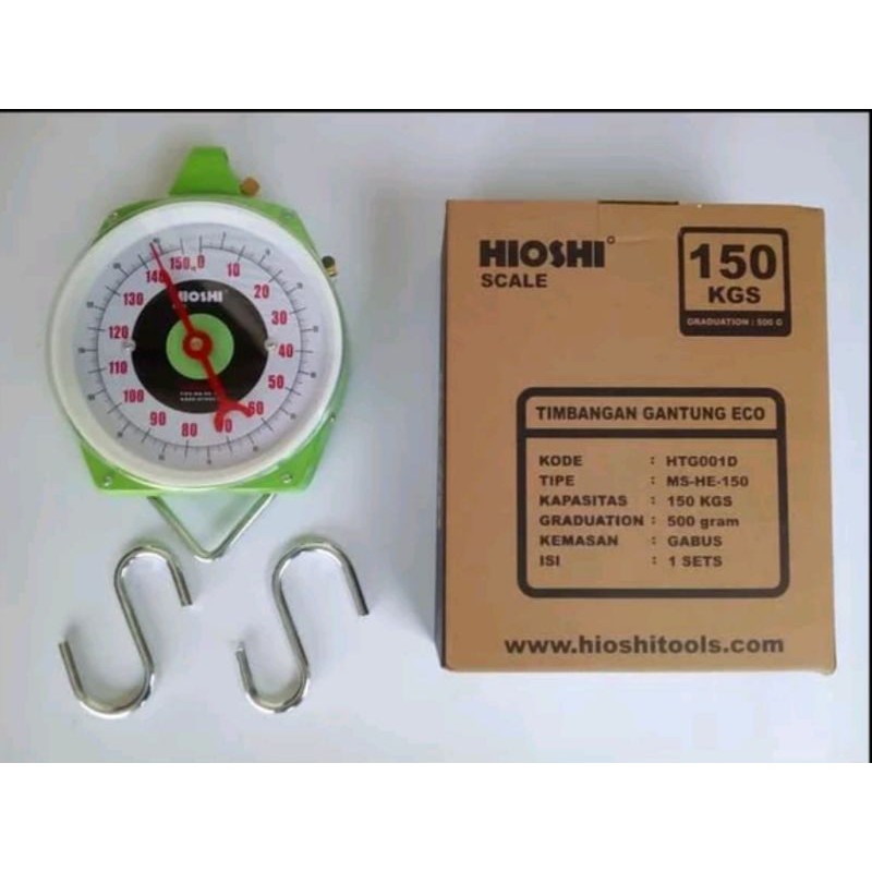 Timbangan gantung jarum/timbangan analog 150kg Hioshi