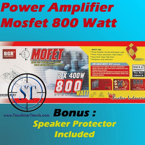 Kit PA. Mosfet 2x400W Bell ( 800W RMS ) Power Ampli Amplifier  Mofet 2x400 800 Watt Stereo Elco Dioda Transistor Toshiba