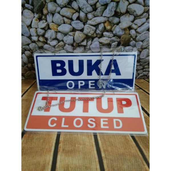 

Sign BUKA TUTUP acrylic akrilik