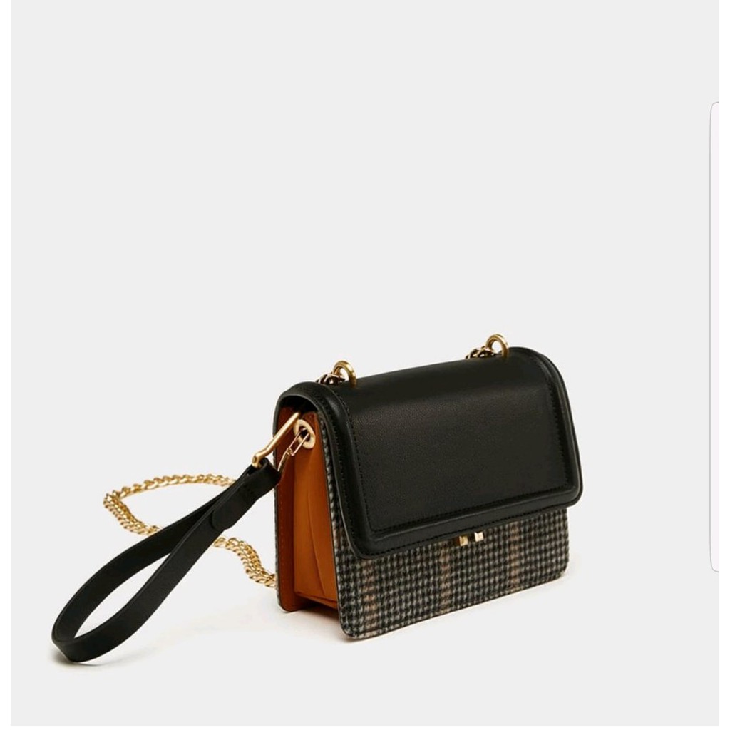 Tas zara contrasting crossbody 2 tone original Limited