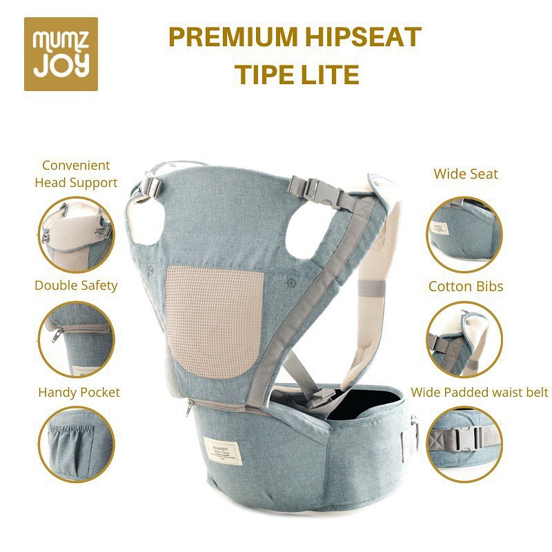 Mumz Joy Premium Cozzy Hipseat Carrier Gendongan Bayi