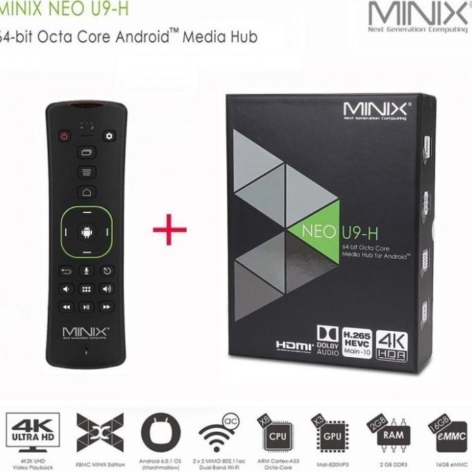MINIX NEO U9-H Android 6.0.1 TV Box Free MINIX AIR MOUSE NEO A2 Lite