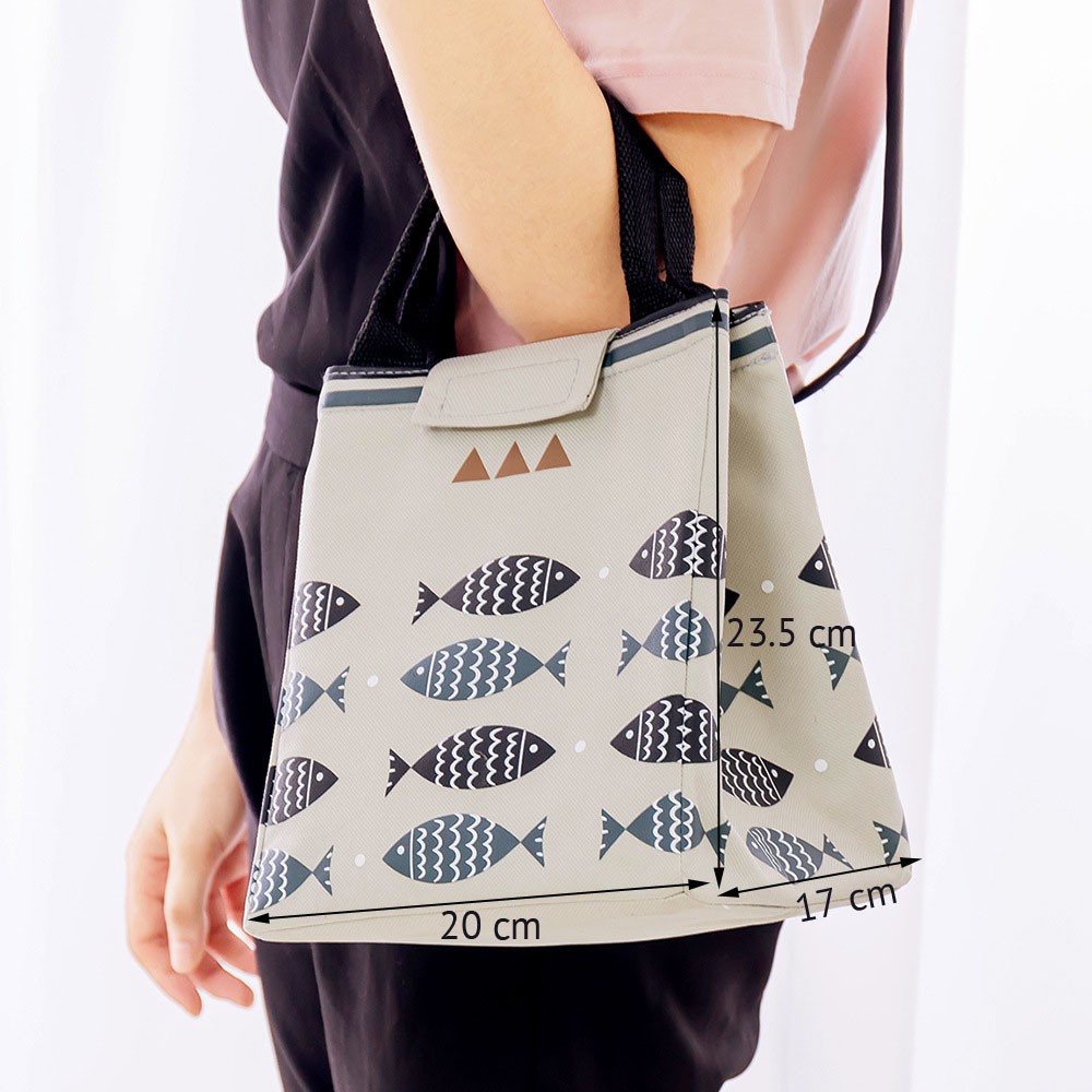 MM-114 Lunch bag motif Fish / Tas Bekal Cooler Bag / Tas Makanan Anak Dewasa Tahan Panas Dingin