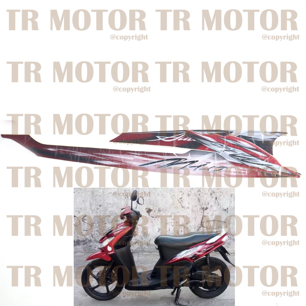 Stiker Motor Mio 2009 Sticker Striping Lis Full Set Motor