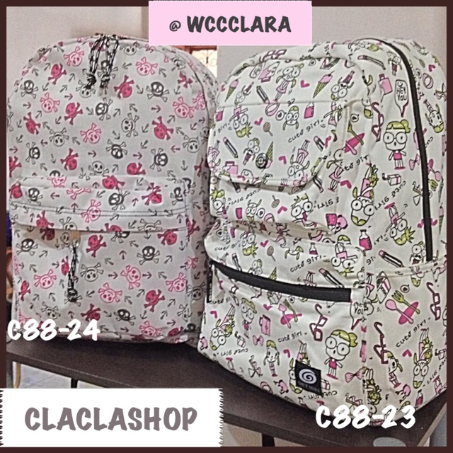 Backpack Anak Remaja Import Hongkong-Tas Ransel Sekolah Kuliah Wanita Pria-Tas Laptop Cewek
