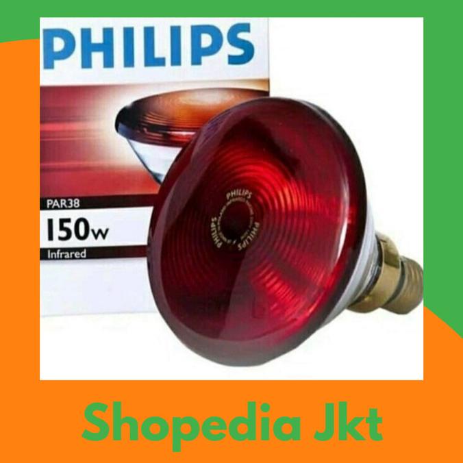 Jual Lampu Bohlam Infrared Philips 150 Watt / Bohlam Terapi Infrared ...