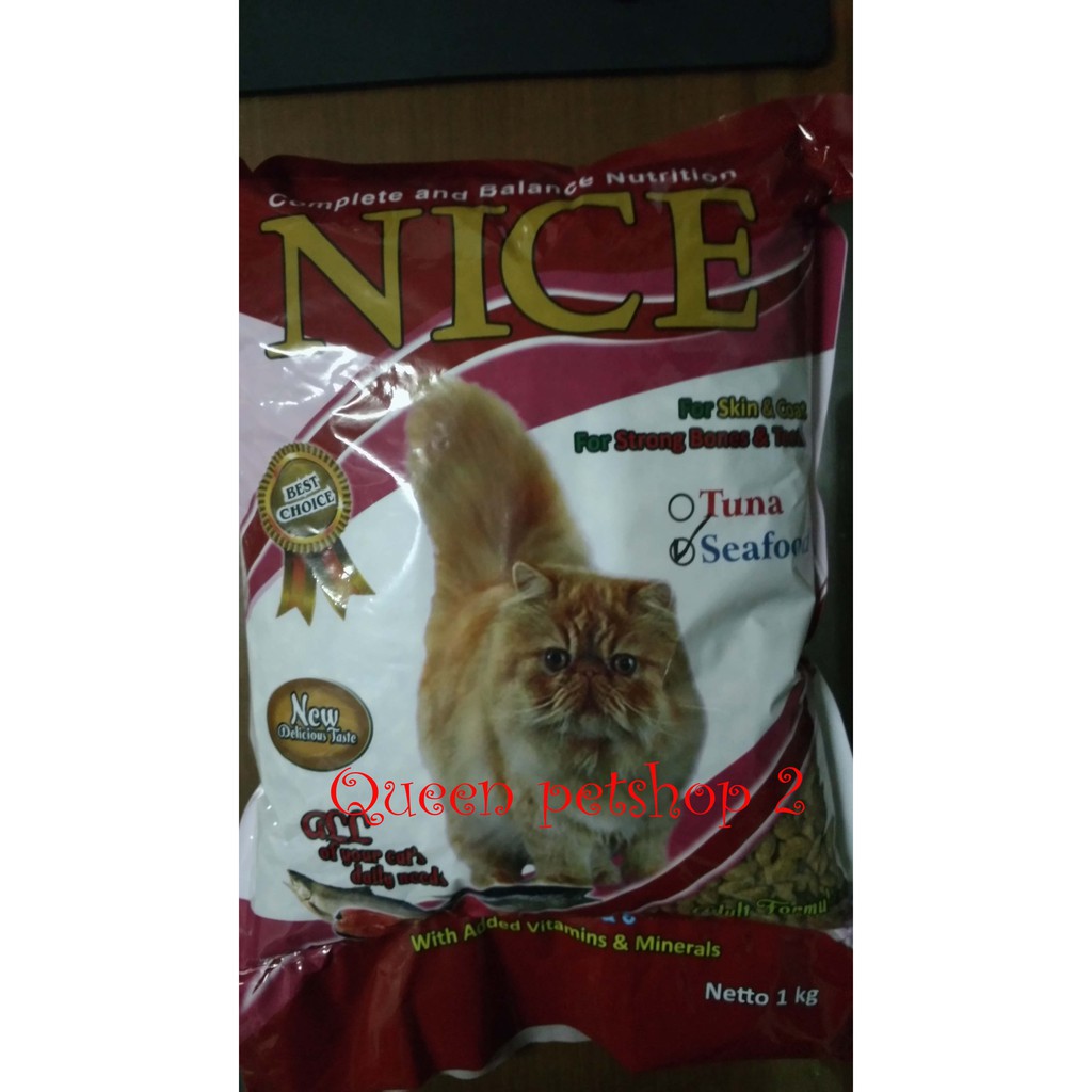 Makanan kucing NICE 1kg - NICE Cat food 1kg - Nice 1kg - Nice Seafood 1kg - Nice Tuna 1kg