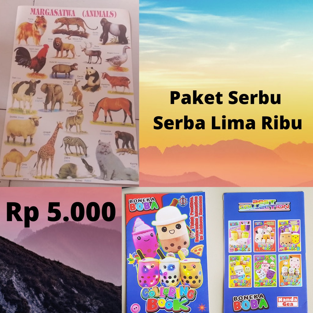

Poster Margasatwa ( Animals ) & Coloring Book 2 in 1 Boba