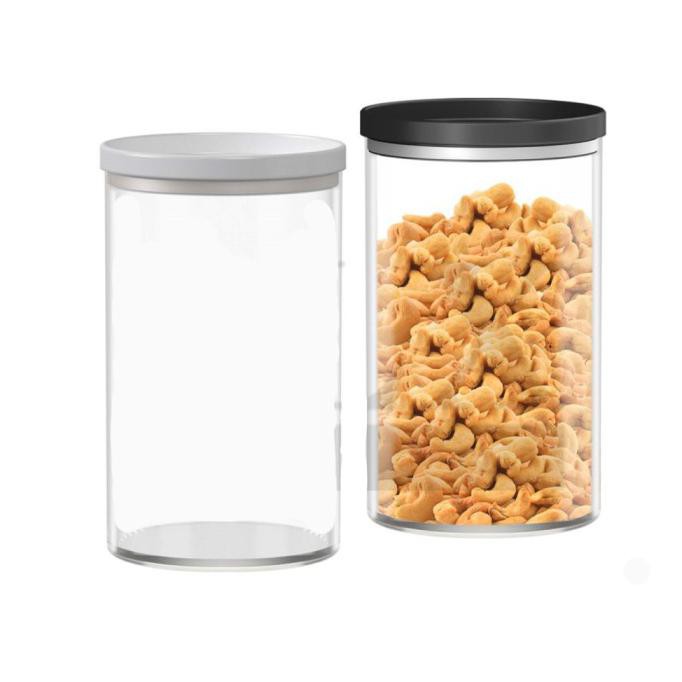 Dlx Canary 6Pcs Toples Lid Plastic B Kaca 880Ml Anggrekmart