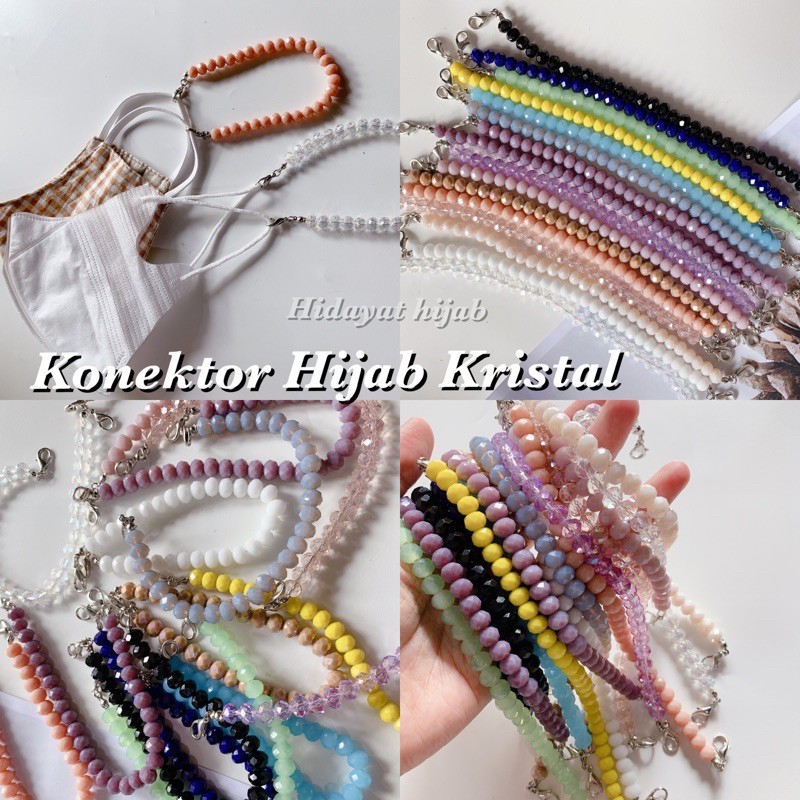 Konektor Hijab Kristal Mutiara