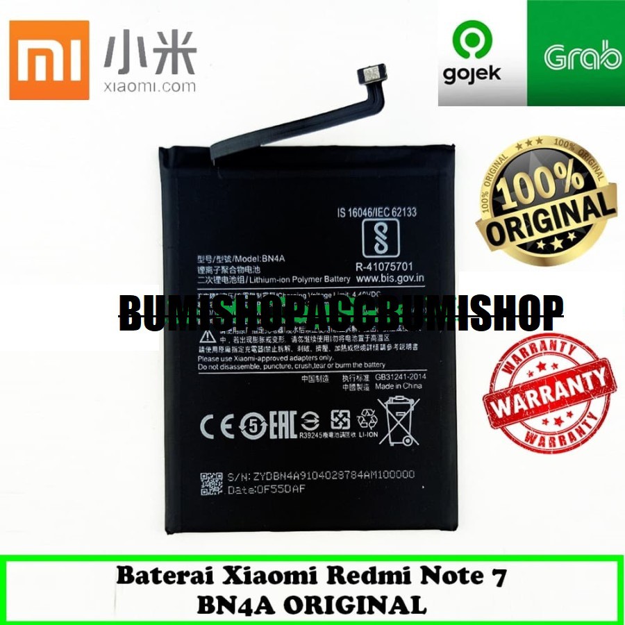 Baterai HP Xiaomi Redmi Note 7 / BN-4A  BN4A / BN-4A ORIGINAL Battery