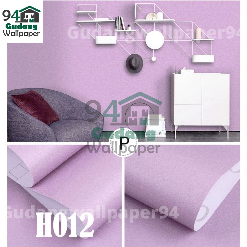 Gudang Wallpaper Dinding Motif Polos / Anti Air / Walpaper Stiker H012 Bahan PVC Premium Anti Air