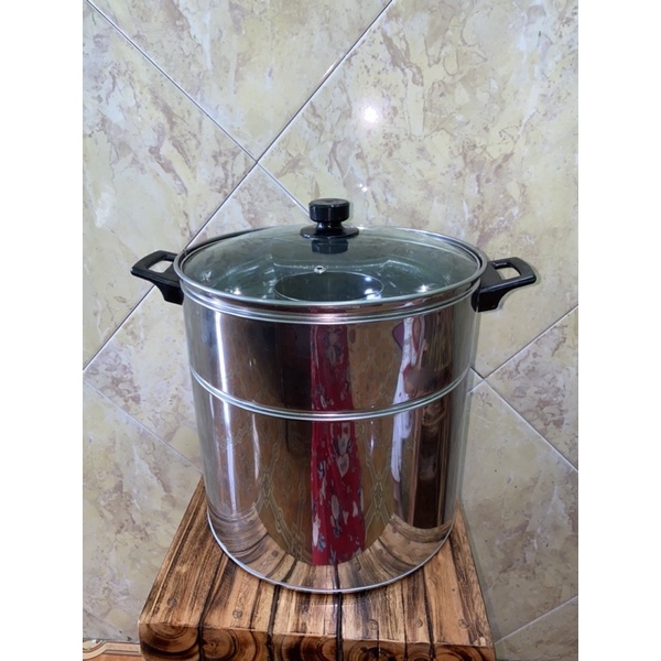 Dandang bakso Ukuran 28 Tutup kaca Rivet Tutup Kaca Lubang Kecil dandang bakso Viral Dandang Bakso 2