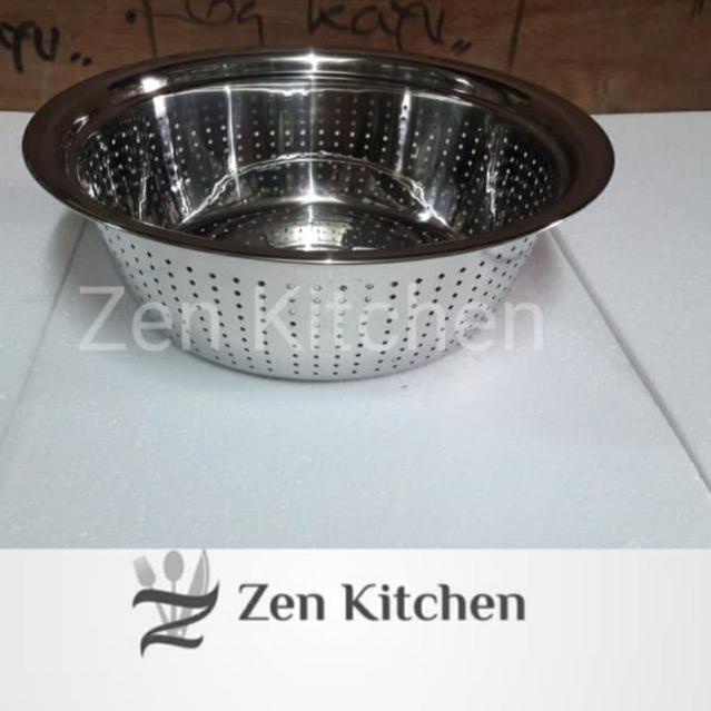 ۝ Peniris sayuran baskom bolong stainless 40cm ←