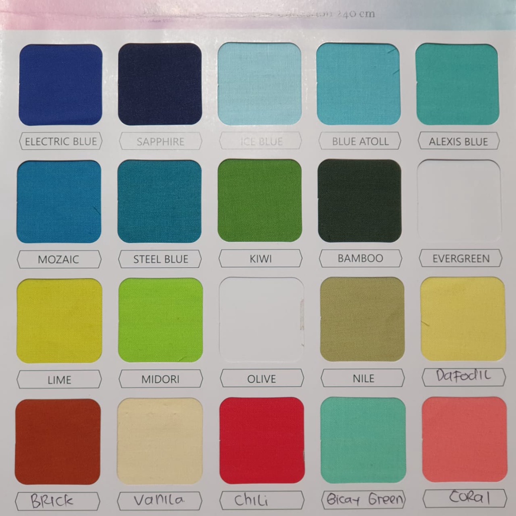 KATUN POLOS - KAIN KATUN SPREI LOKAL POLOS METERAN